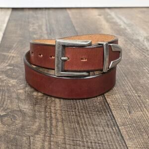 Vintage Bridle Leather Belt Brown Top Grain USA Size 32 Equestrian Quiet Luxury
